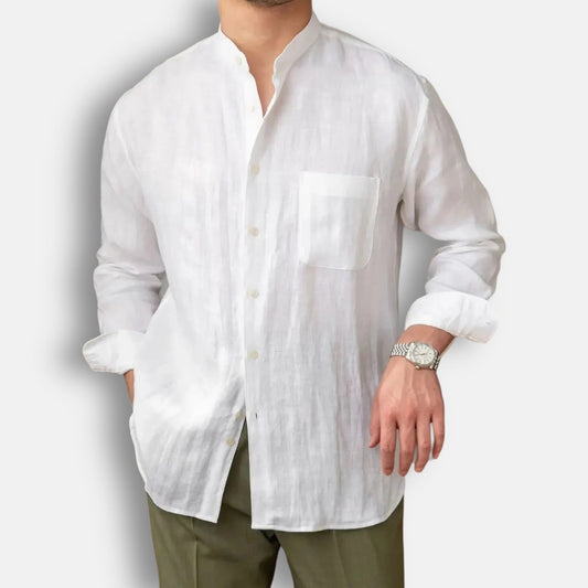 Linen smart casual long sleeve shirt