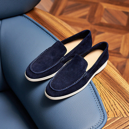 Suede genuine leather elegant loafers