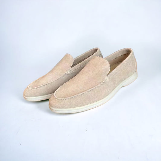 Elegant suede leather loafers