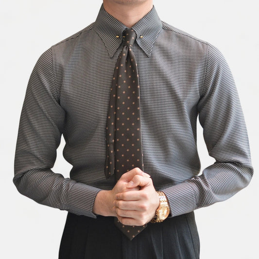 Office tuxedo long-sleeve shirt