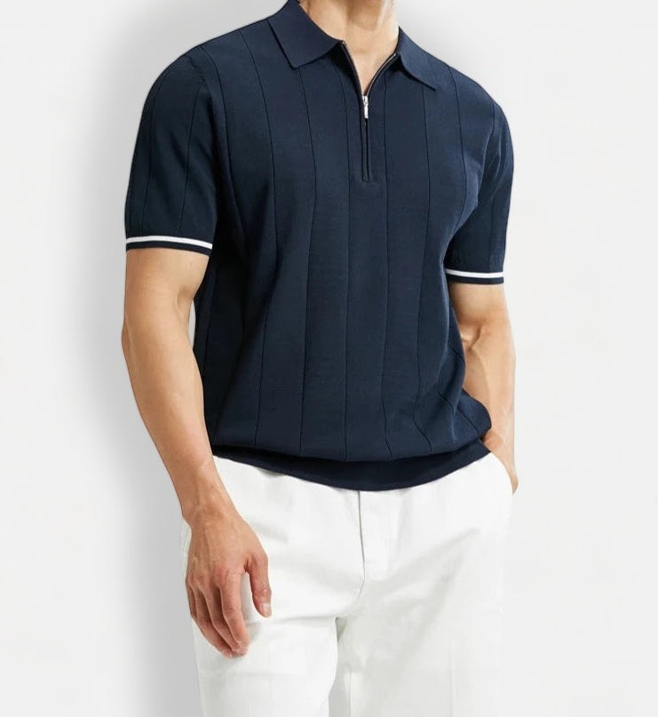 Turn-down collar smart casual t-shirt