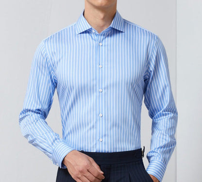 AntoniosClothing Striped Office Long-Sleeve Shirt