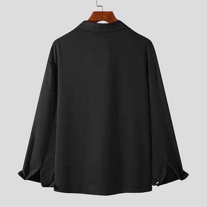 Korean Loose Fit Long-Sleeve Shirt