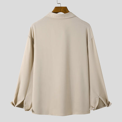 Korean Loose Fit Long-Sleeve Shirt