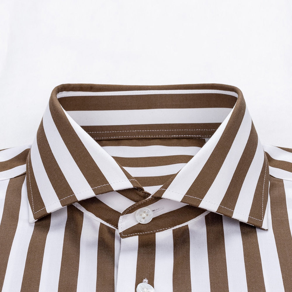 AntoniosClothing Striped Office Long-Sleeve Shirt