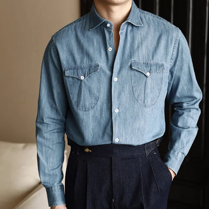 Office premium denim shirt