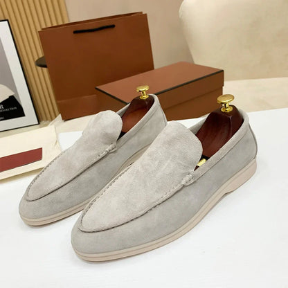 Suede genuine leather elegant loafers