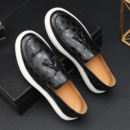 OXFORD plaid pattern loafers