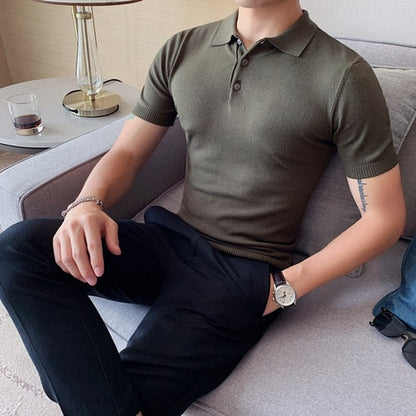 Summer Cotton Short-Sleeve Polo T-Shirt