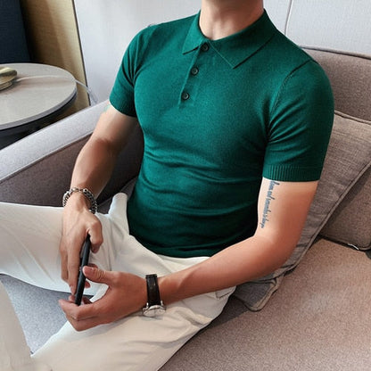 Summer Cotton Short-Sleeve Polo T-Shirt