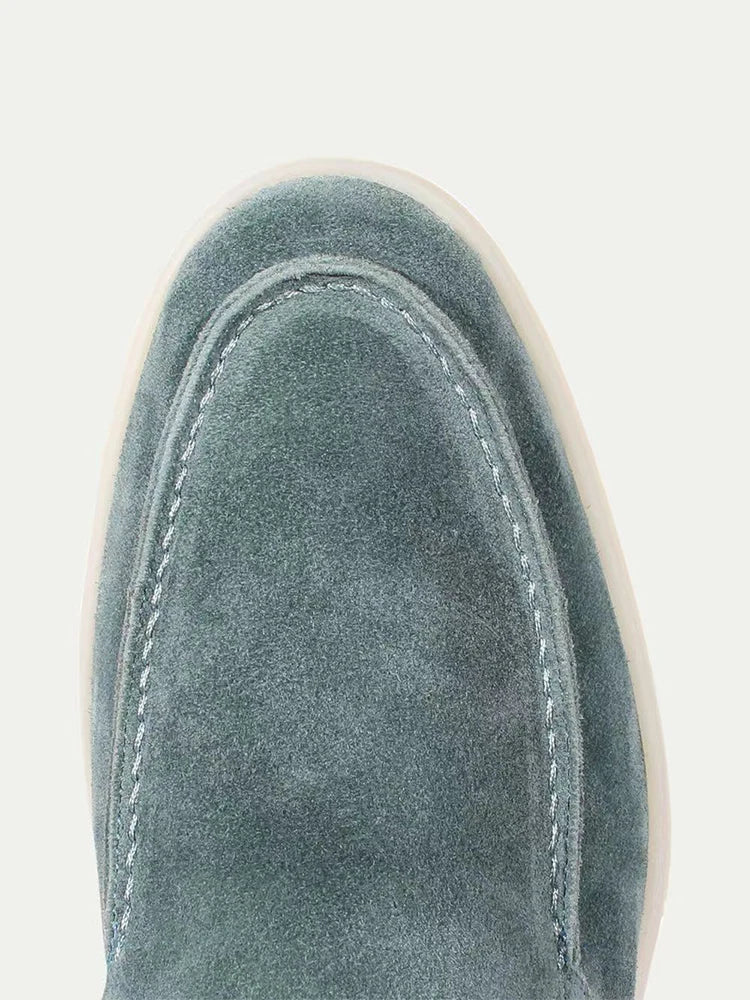 Casual slip-on suede loafers