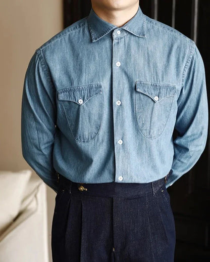 Office premium denim shirt