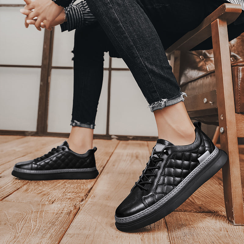 Baskets noires en cuir YML