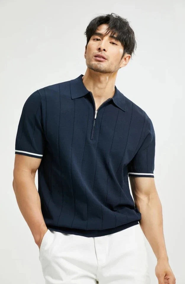 Turn-down collar smart casual t-shirt