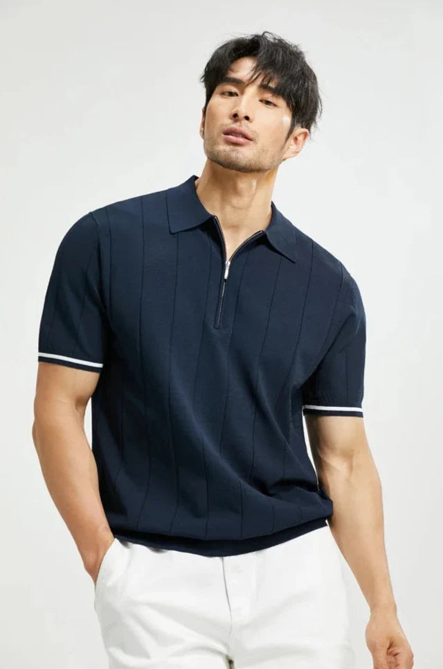 Turn-down collar smart casual t-shirt