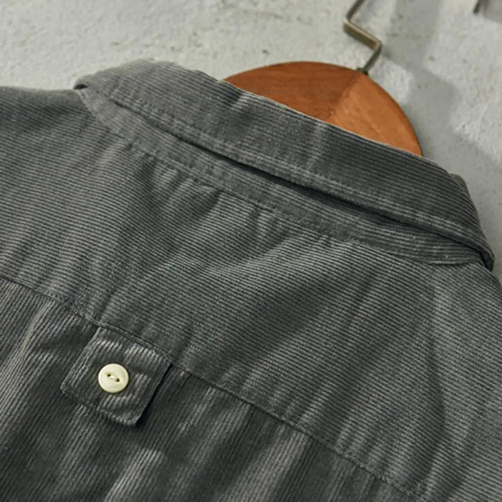 Corduroy cargo spring shirt