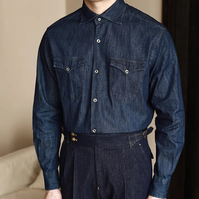 Office premium denim shirt