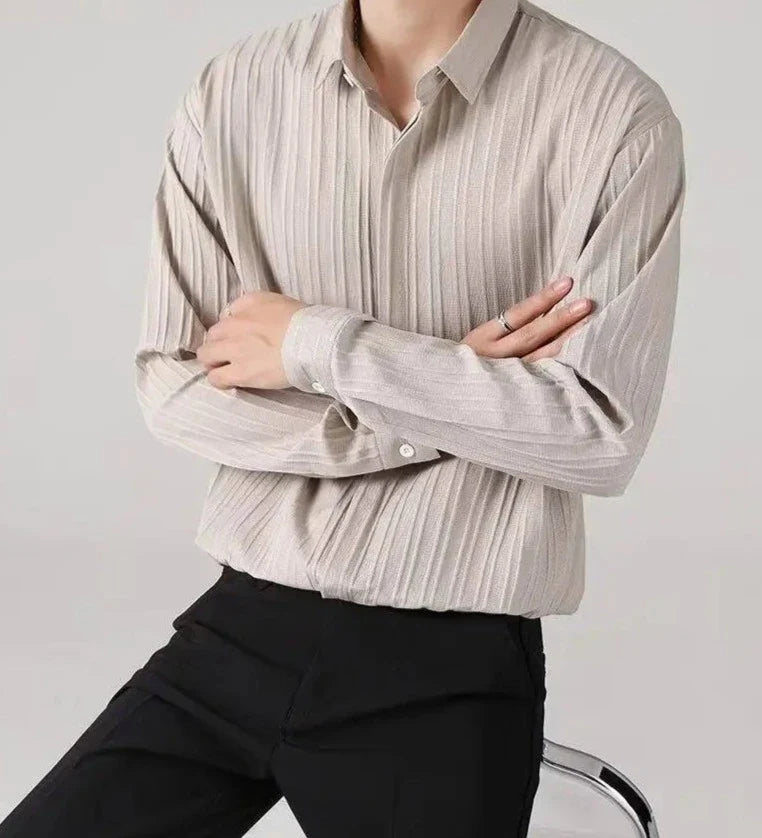 Business loose striped shirt