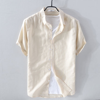 Antonios Short-sleeve Linen Shirt