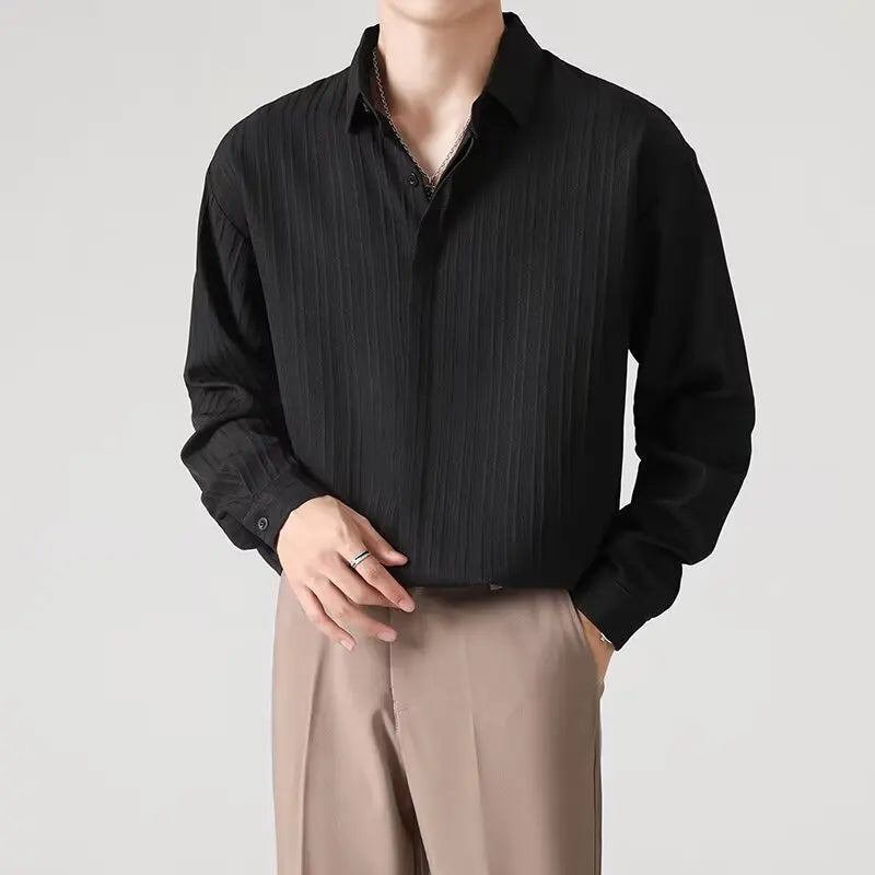 Business loose striped shirt