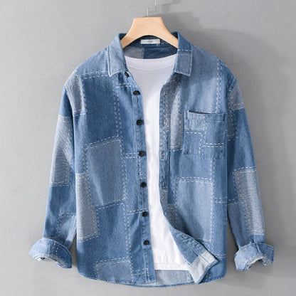 Chemise en jean à manches longues pour hommes YML