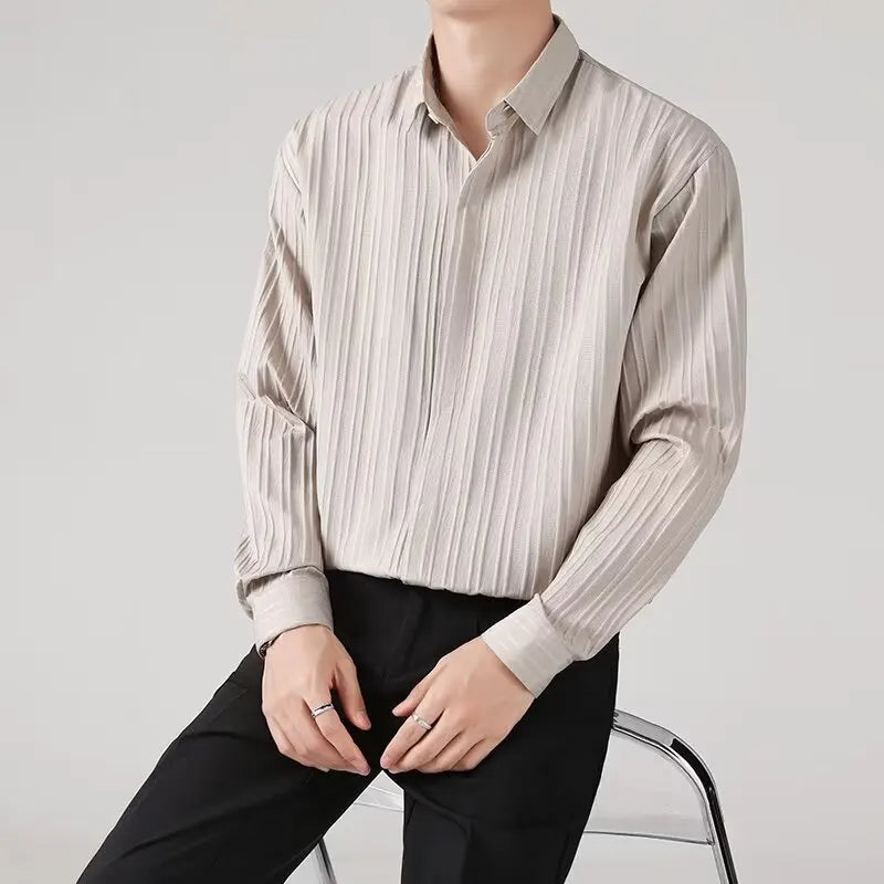 Business loose striped shirt