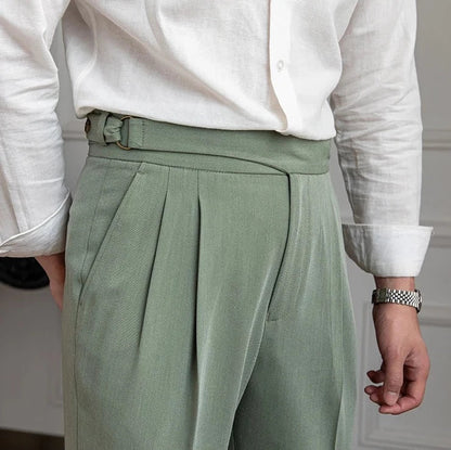 British high-waist trousers