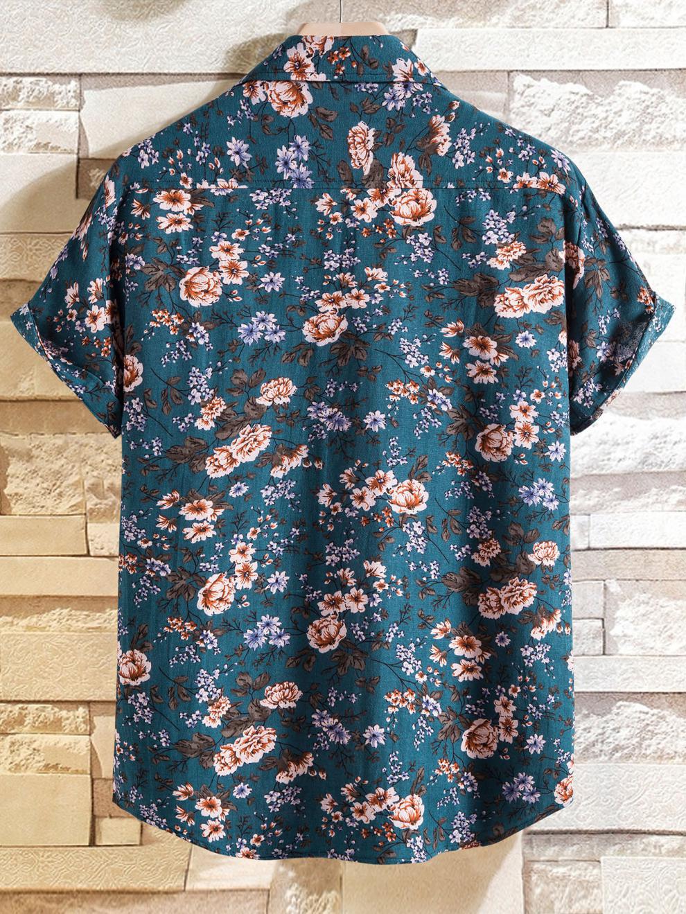 Antonios Summer Floral Print Shirt Men