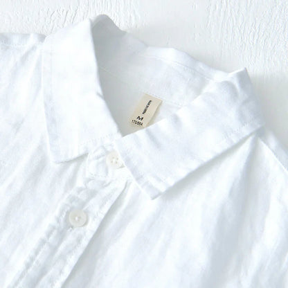 Italian pure linen long-sleeve shirt