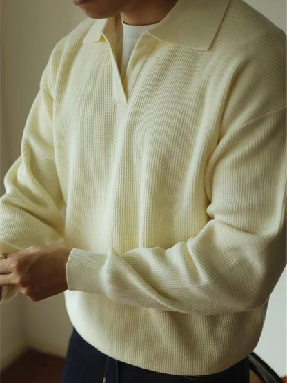 Polo turn-down collar sweater