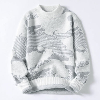 Pull à motif camouflage pour homme