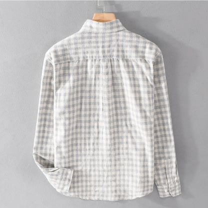 Chemise à carreaux décontractée 100 % coton YML