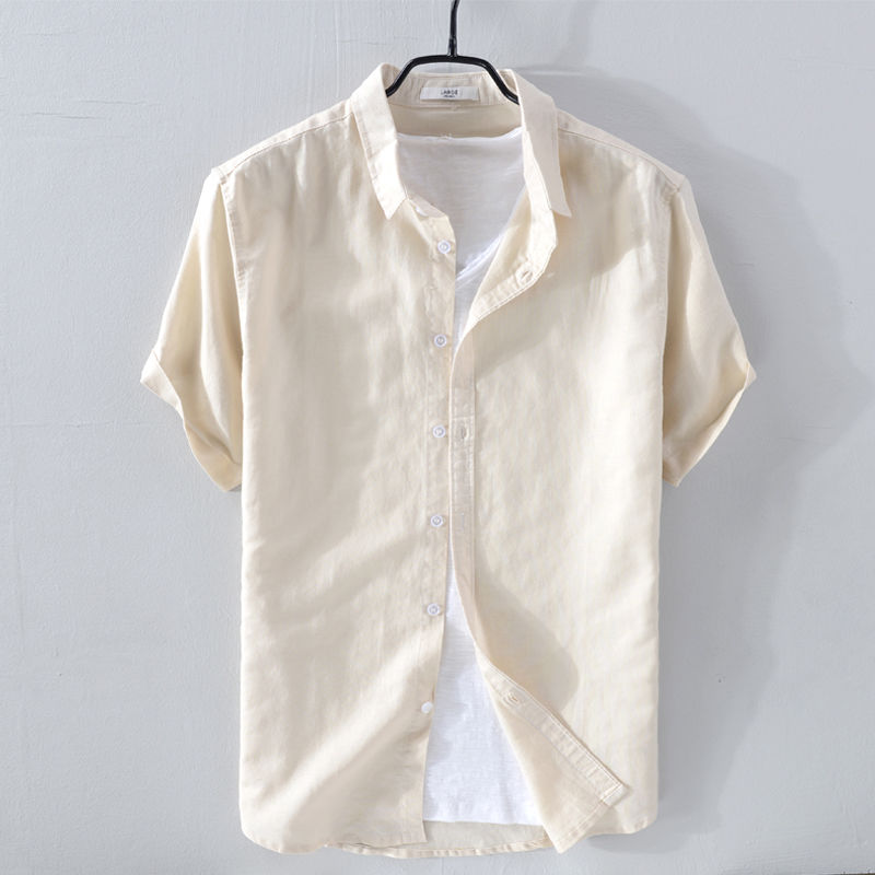 Antonios Short-sleeve Linen Shirt