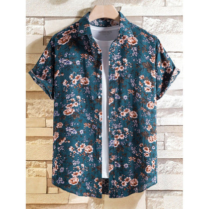 Antonios Summer Floral Print Shirt Men