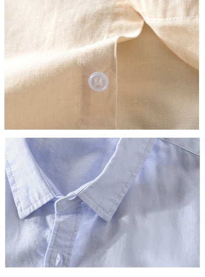 Antonios Short-sleeve Linen Shirt