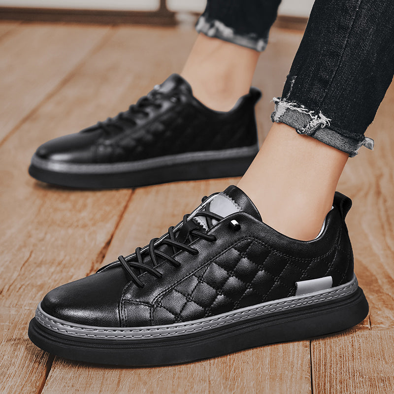 Baskets noires en cuir YML