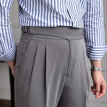 British high-waist trousers