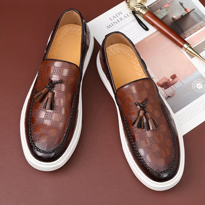 OXFORD plaid pattern loafers