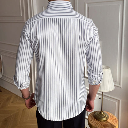 Casual Retro Striped Shirt