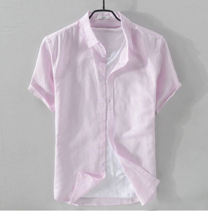 Antonios Short-sleeve Linen Shirt