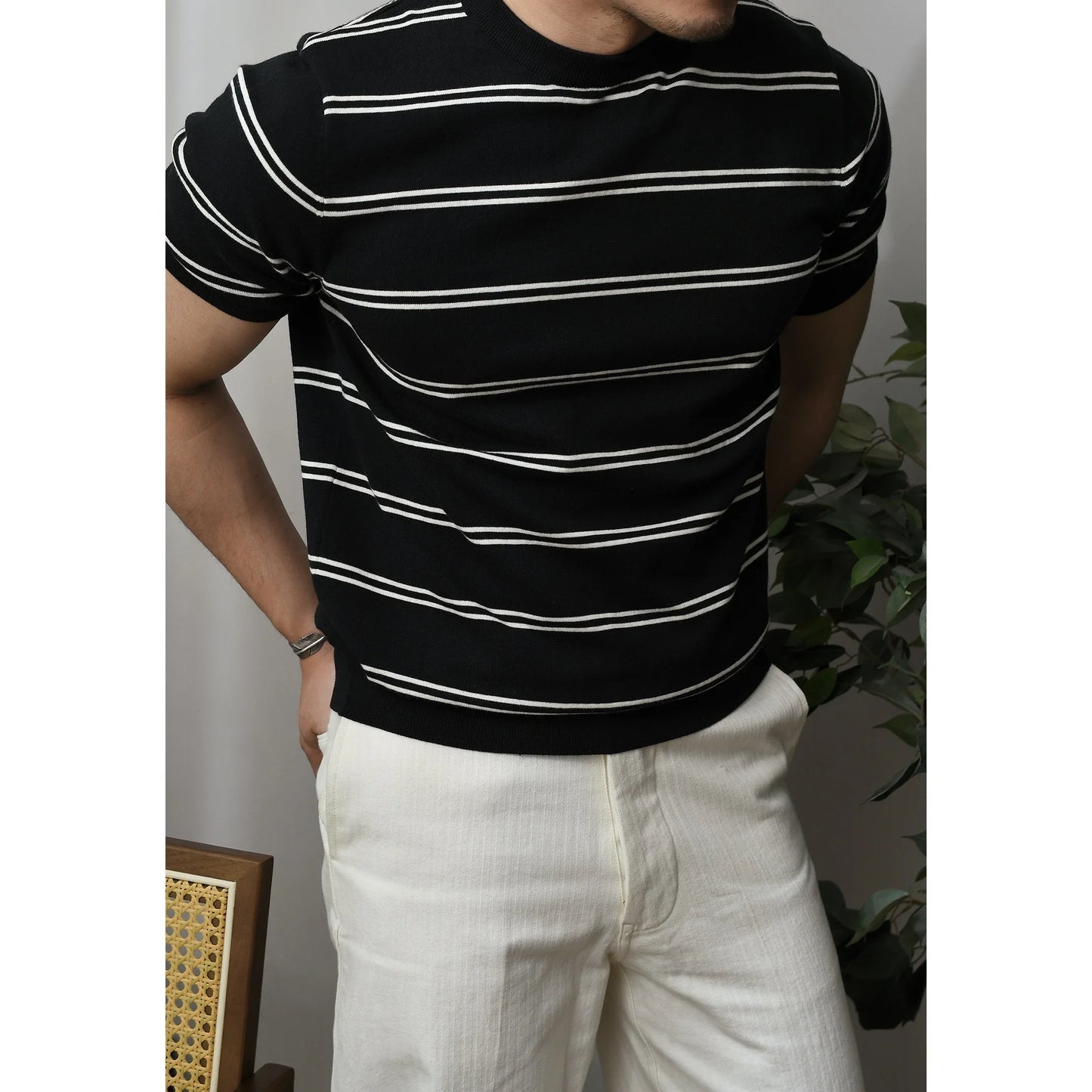 Smart casual striped summer t-shirt