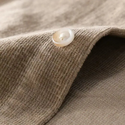 Corduroy turn-down collar shirt