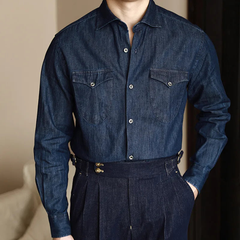 Office premium denim shirt