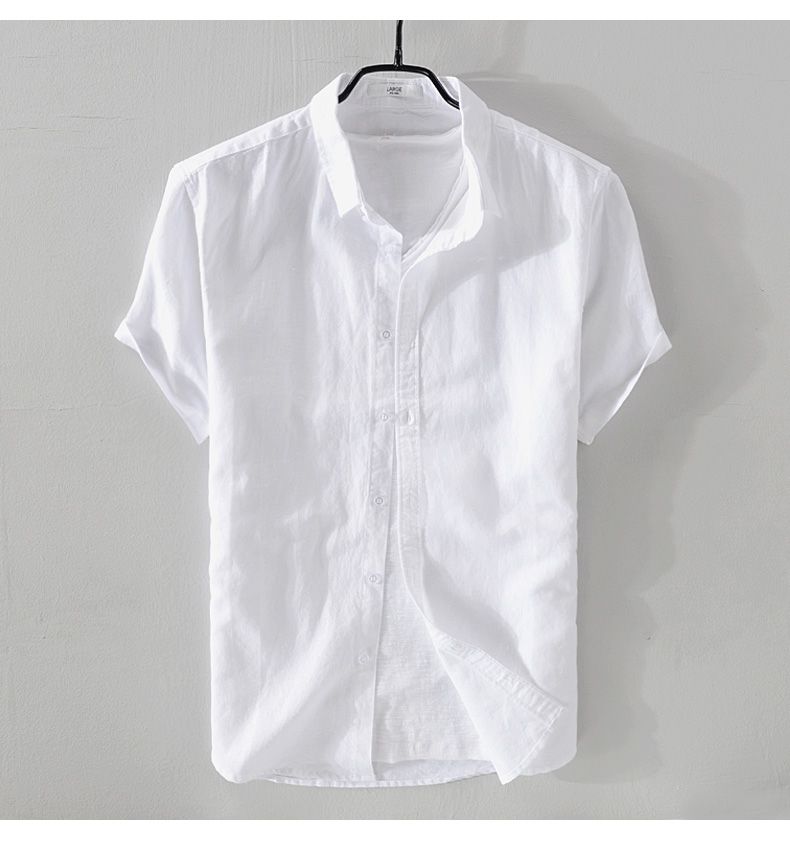 Antonios Short-sleeve Linen Shirt