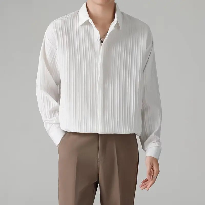 Business loose striped shirt