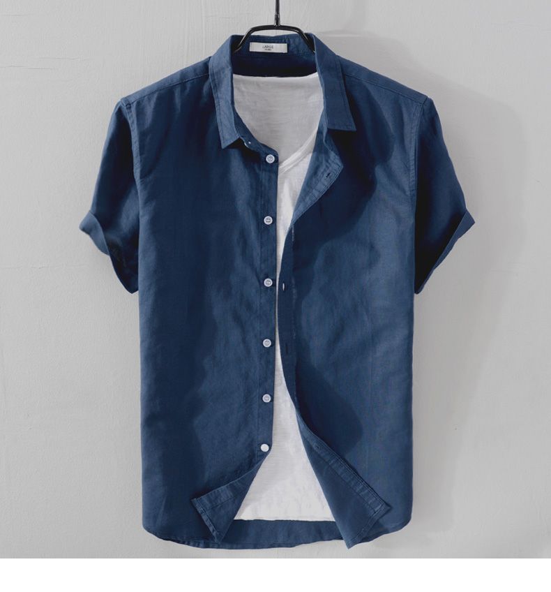 Antonios Short-sleeve Linen Shirt