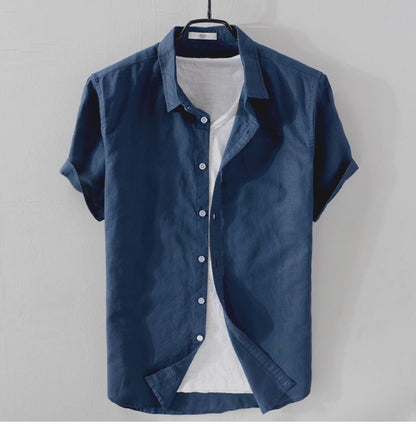 Antonios Short-sleeve Linen Shirt