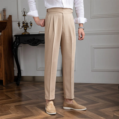 British high-waist trousers