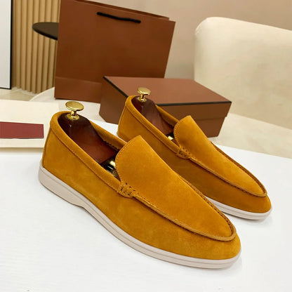 Suede genuine leather elegant loafers