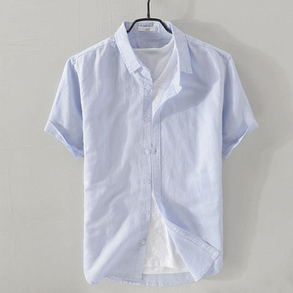 Antonios Short-sleeve Linen Shirt